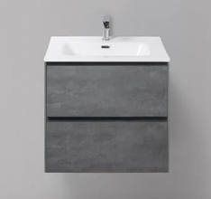 Тумба под раковину BelBagno Pietra PIETRA-600-2C-SO-SCM, 60 х 46 х 55 см, цвет серый (stucco cemento)