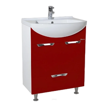 Тумба под раковину Bellezza Альфа 55, напольная, красный, 4638808070039