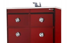 Тумба под раковину Bellezza LUSSO (ЛУССО) 80, напольная, цвет - красный