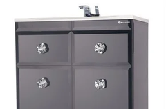 Тумба под раковину Bellezza LUSSO (ЛУССО) 65, напольная, цвет - черный, 00000001289