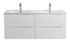 Тумба под раковину BelBagno Marino-Cer-N-1200-4C-SO-BL-P, 120 см, подвесная, Bianco Lucido