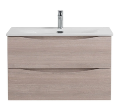 Тумба под раковину BelBagno Marino-Cer-N-800-2C-SO-RG-P, 80 см, подвесная, Rovere Grigio