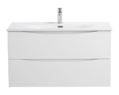 Тумба под раковину BelBagno Marino-Cer-N-800-2C-SO-BL-P, 80 см, подвесная, Bianco Lucido