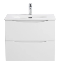 Тумба под раковину BelBagno Marino-Cer-N-600-2C-SO-BL-P, 60 см, подвесная, Bianco Lucido