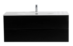 Тумба под раковину BelBagno Marino-Cer-N-1200-2C-SO-NL-P, 120 см, подвесная, Nero Lucido