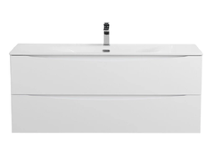 Тумба под раковину BelBagno Marino-Cer-N-1200-2C-SO-BL-P, 120 см, подвесная, Bianco Lucido