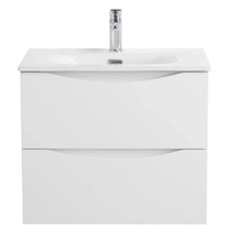 Тумба под раковину BelBagno Marino-Cer-N-700-2C-SO-BL-P, 70 см, подвесная, Bianco Lucido