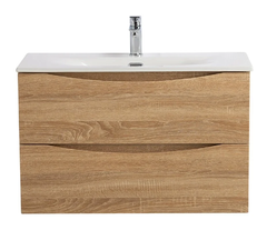 Тумба под раковину BelBagno Marino-Cer-Mini-800-2C-SO-WO-P, 80 см, подвесная, Rovere Bianco