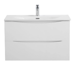 Тумба под раковину BelBagno Marino-Cer-Mini-800-2C-SO-BO-P, 80 см, подвесная, Bianco Opaco