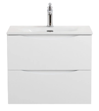 Тумба под раковину BelBagno Marino-Cer-Mini-500-2C-SO-BL-P, 50 см, подвесная, Bianco Lucido