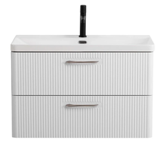 Тумба под раковину BelBagno Due-800-2C-SO-BM-P, 80 см, подвесная, белый металлик