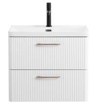 Тумба под раковину BelBagno Due-600-2C-SO-BL-P, 60 см, подвесная, Bianco Lucido