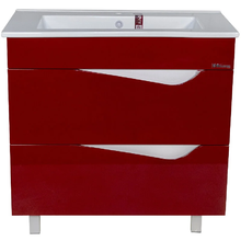Тумба под раковину Bellezza Эйфория 4639114660037, 85 см, напольная, цвет красный