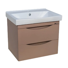 Тумба под раковину Bellezza Санриса 4630109180455, 60 см, подвесная, цвет капучино