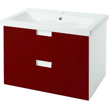 Тумба под раковину Bellezza Пегас 4630413270033, 80 см, подвесная, цвет красный