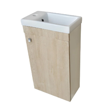 Тумба под раковину Bellezza Комо 4639005180477, 40 см, подвесная, цвет светлый дуб