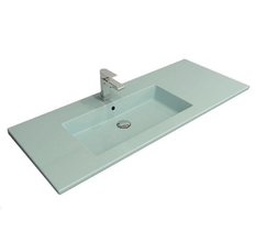 Раковина Bocchi Milano 1305-029-0126/1365-029-0126, 121 см, крыло слева/справа, фарфор, светло-голубая