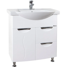 Тумба под раковину Bellezza Глория 4639512120010, 75 см, напольная, с корзиной, цвет белый