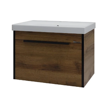 Тумба под раковину Bellezza Бруно 4632211190490, 70 см, подвесная, цвет табакко