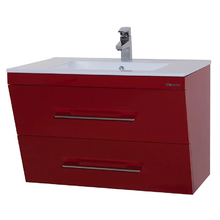 Тумба под раковину Bellezza Берта 4635209560039, 60 см, подвесная, цвет красный