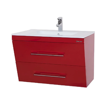 Тумба под раковину Bellezza Берта 4635215510035, 90 см, подвесная, цвет красный