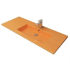 Раковина Bocchi Milano 1305-021-0126/1365-021-0126, 121 см, крыло слева/справа, фарфор, мандарин