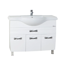 Тумба под раковину Bellezza Абрис 4639718090018, 100 см, напольная, цвет белый