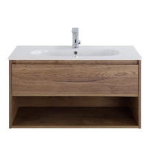 Тумба под раковину BelBagno Kraft 100, подвесная, цвет Rovere Tabacco, Kraft-1000-1C-SO-RT