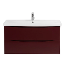 Тумба под раковину BelBagno Marino-Cer 90, подвесная, цвет Bordo Lucido, MARINO-CER-900-2C-SO-BRDL-P