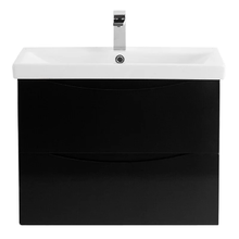 Тумба под раковину BelBagno Marino-Cer 60, подвесная, цвет Nero Lucido, Marino-Cer-600-2C-SO-NL-P