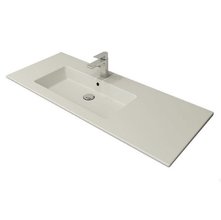 Раковина Bocchi Milano 1305-002-0126/1365-002-0126, 121 см, крыло слева/справа, фарфор, белая матовая