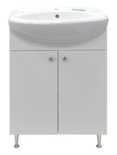 Тумба с раковиной Loranto Моника New 50 см напольная, раковина Арго 50, белый, CS00076238