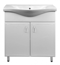 Тумба с раковиной Loranto Коралл 75 см напольная, раковина Basic 75, белый, CS00070577