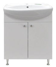 Тумба с раковиной Loranto Моника New 60 см напольная, раковина Арго 60, белый, CS00076240