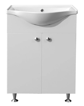 Тумба с раковиной Loranto Моника New 65 см напольная, раковина Basic 65, белый, CS00071367