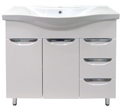 Тумба с раковиной Loranto Стиль 80/3 см напольная, раковина Basic 80, белый, CS00070447