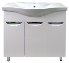 Тумба с раковиной Loranto Стиль 80 см напольная, раковина Basic 80, белый, CS00070538