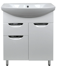 Тумба с раковиной Loranto Стиль 70/1 см напольная, раковина Балтика 70, белый, CS00068935