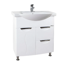 Тумба под раковину Bellezza Глория, 4639512080017, 70 см, напольная, 2 ящика, цвет белый