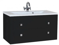 Тумба под раковину Bellezza Милан 80, подвесная, цвет черный