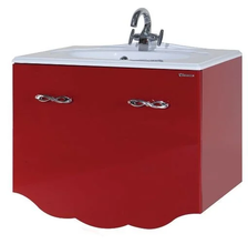 Тумба под раковину Bellezza ВЕРСАЛЬ 100, подвесная, 2 ящика 1 внутренний, цвет - красный