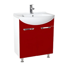 Тумба под раковину Bellezza Альфа 55, напольная, красный, 00000005230