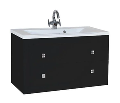 Тумба под раковину Bellezza Милан 90, подвесная, цвет черный