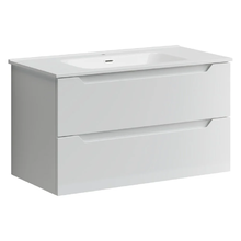 Тумба под раковину Sancos Norma 2.0 90, подвесная, белый глянец, NR2.090W