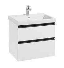 Тумба под раковину Roca Domi 60 см, подвесная, белый глянцевый, A857458806