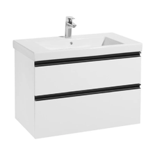 Тумба под раковину Roca Domi 80 см, подвесная, белый глянцевый, A857459806