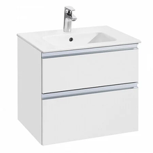 Тумба под раковину Roca The Gap 60 см, 857550806, 2 ящика, подвесная, белый глянцевый