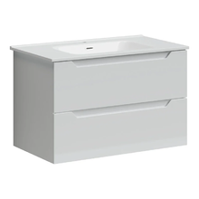 Тумба под раковину Sancos Norma 2.0 80, подвесная, белый глянец, NR2.080W