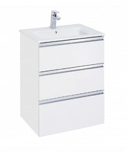 Тумба под раковину Roca The Gap 60 см, 857552806, 3 ящика, напольная, белый глянцевый