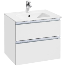 Тумба под раковину Roca The Gap 60 см, A857397806, 2 ящика, подвесная, белый глянцевый